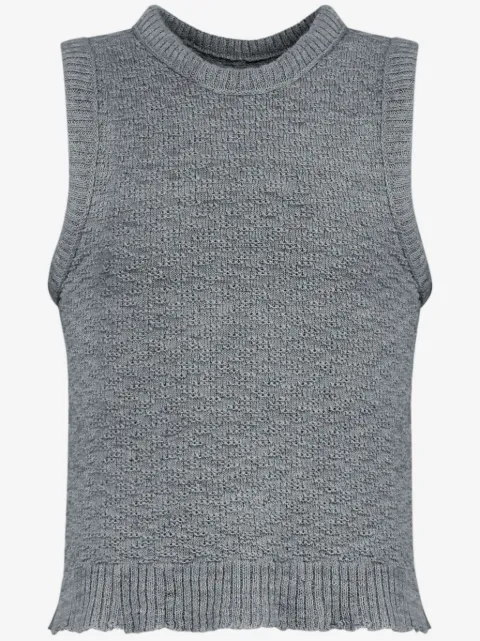 Maison Margiela screw-neck knitted tank top