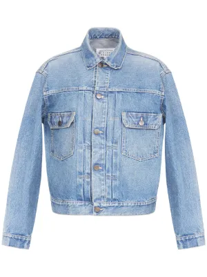 MM6 Maison Margiela ダメージ デニムジャケット | ブルー | FARFETCH JP