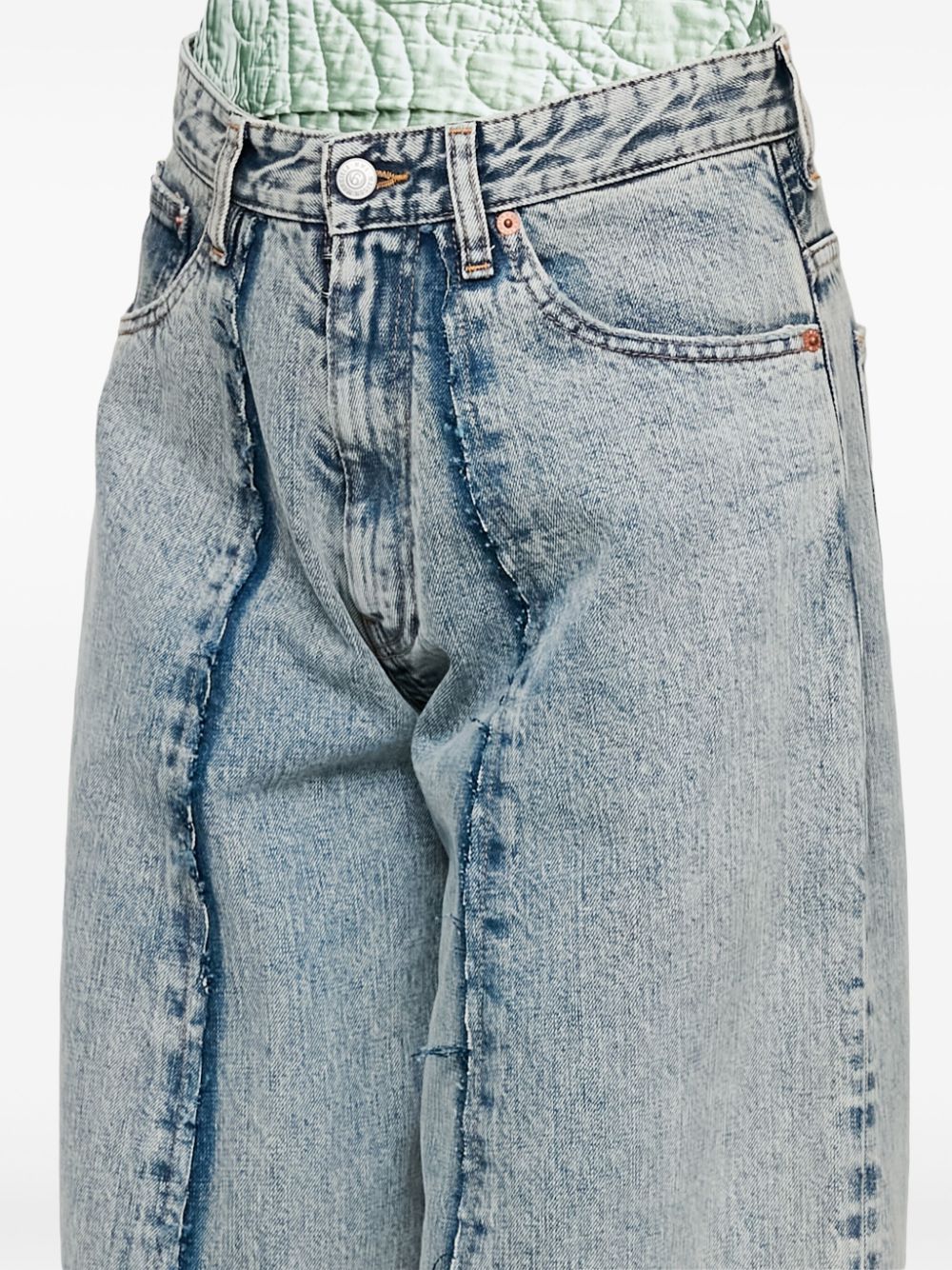 MM6 Maison Margiela panelled wide-leg jeans Women