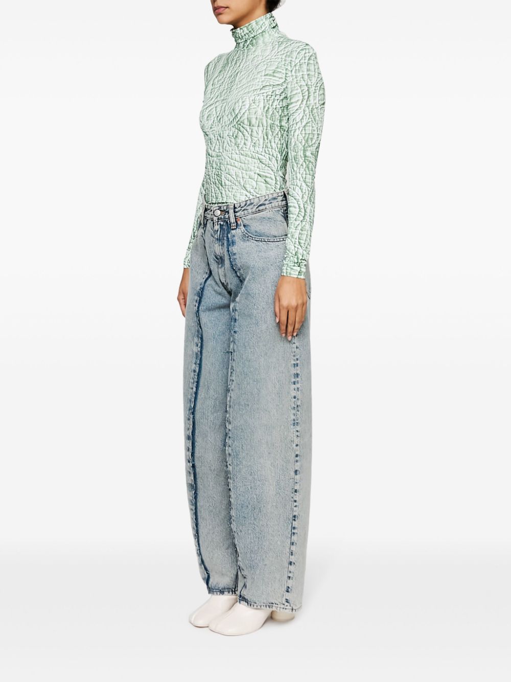 MM6 Maison Margiela panelled wide-leg jeans Women