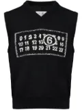 MM6 Maison Margiela Numeric knitted gilet - Black