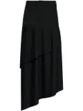 MM6 Maison Margiela asymmetric fluid gabardine maxi skirt - Black