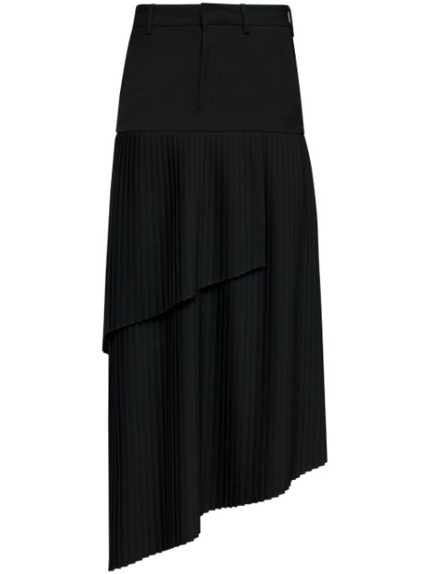 MM6 Maison Margiela asymmetric fluid gabardine maxi skirt