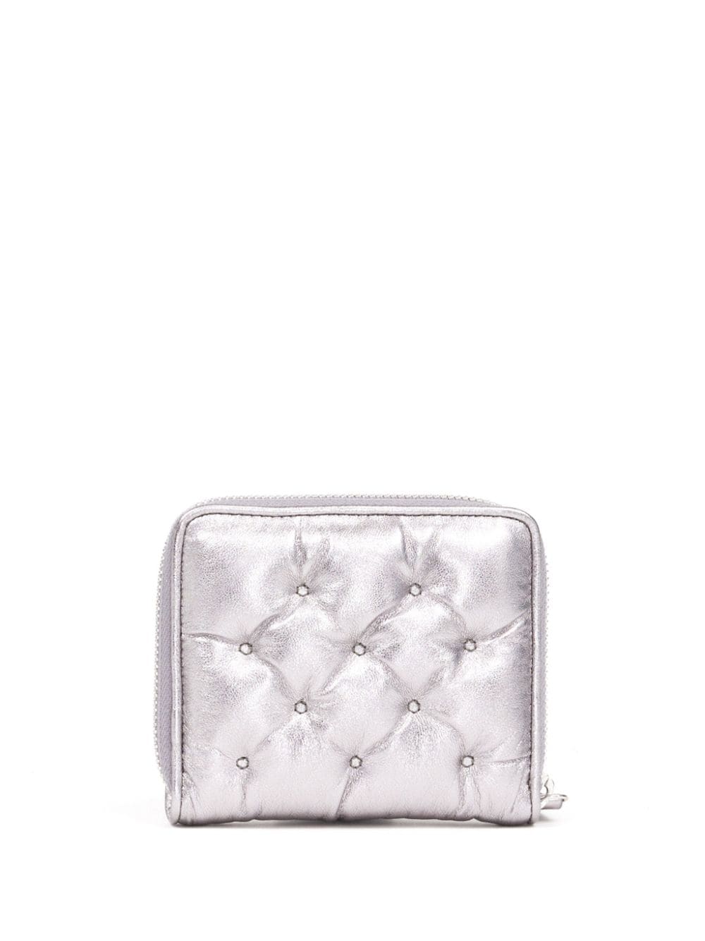 Shop Maison Margiela Numbers-motif Leather Wallet In Grau