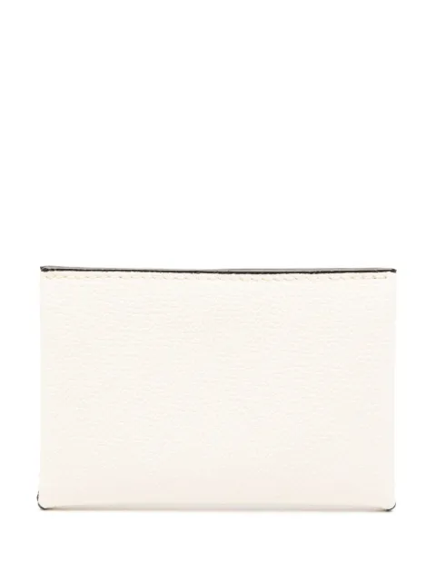 Valextra pebbled leather card case