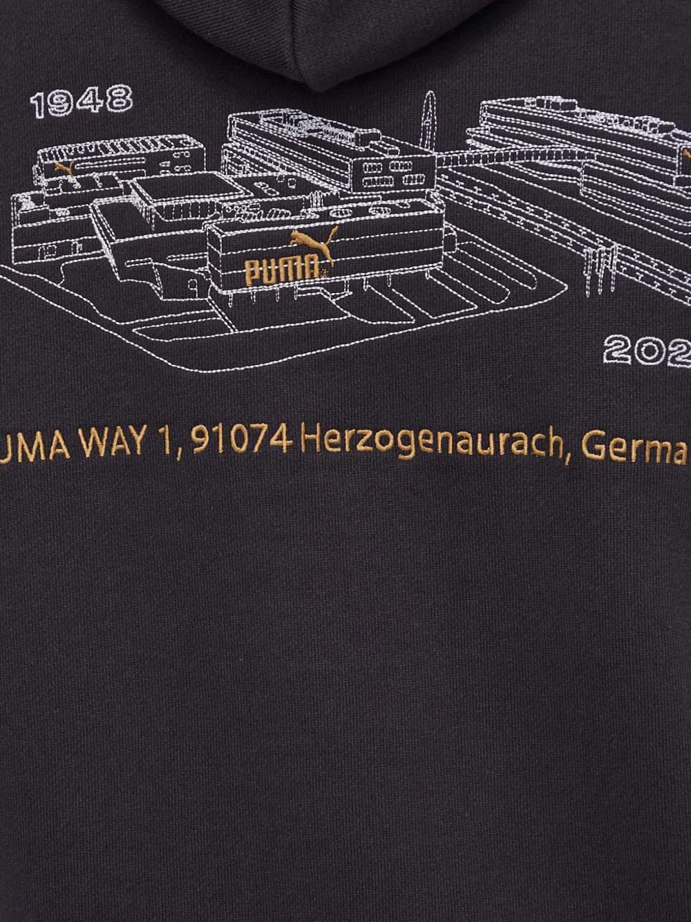 PUMA Hoodie met geborduurd logo en grafische print Zwart