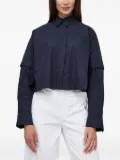 IVY OAK double-layer cropped shirt - Blue
