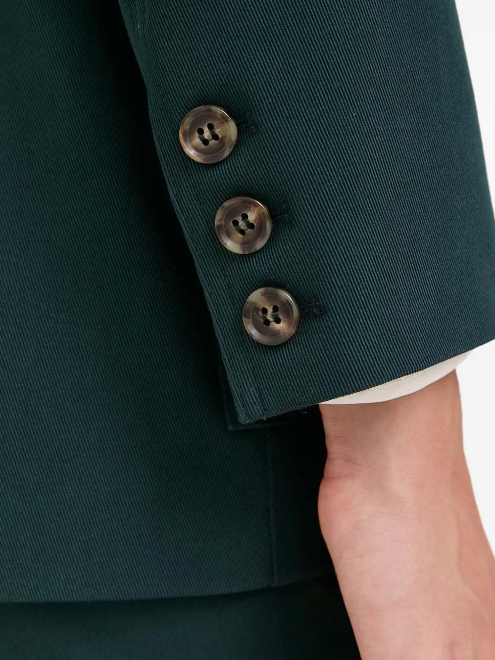 Ivy & Oak Double-breasted Patch-pocket Blazer In Green