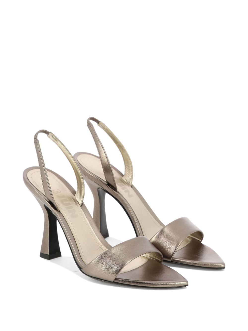 3juin slingback leather sandals Brown