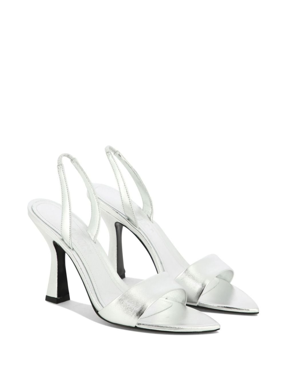 3juin Leren slingback sandalen - Zilver