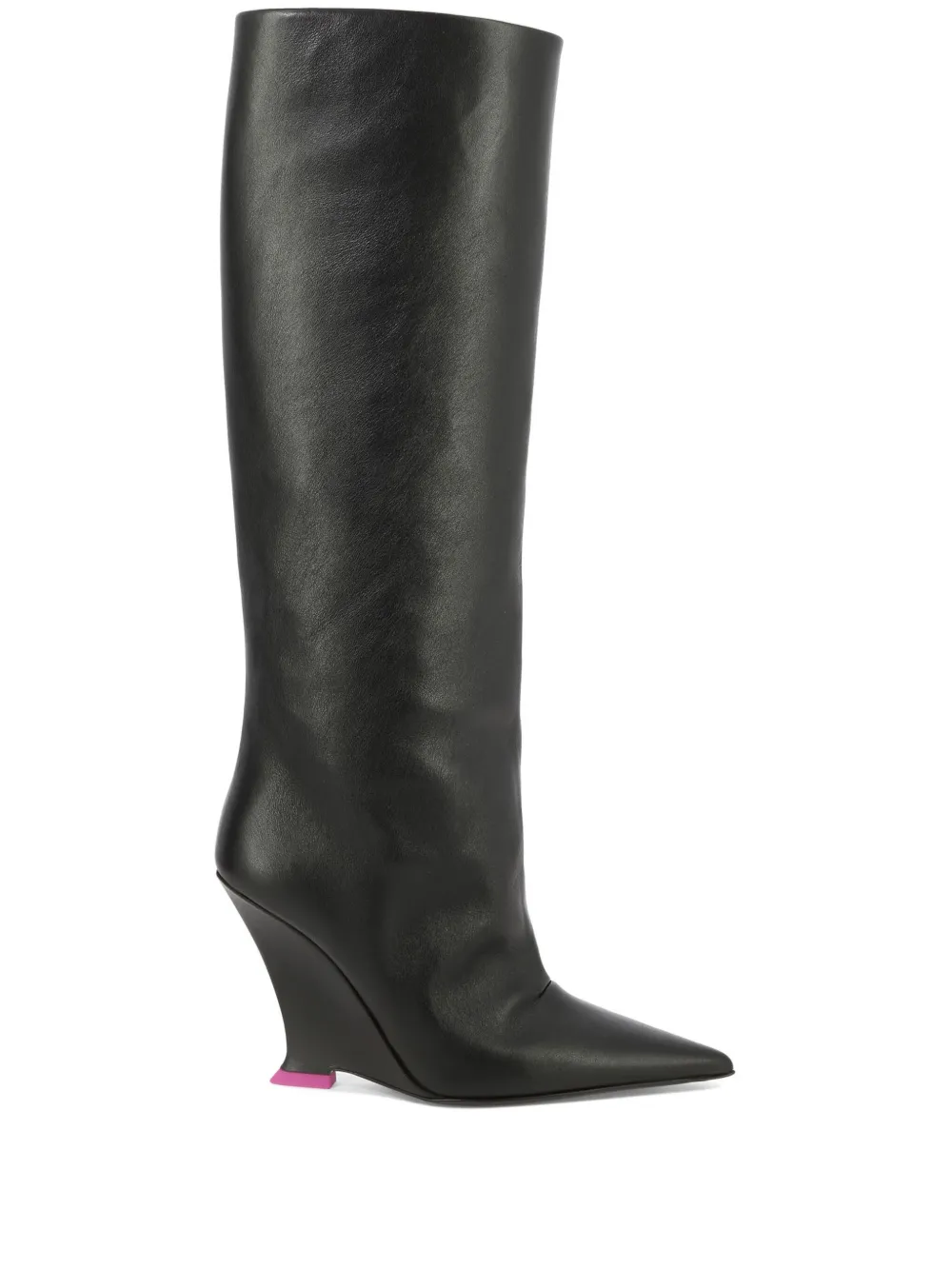 3juin Woman Boot Black Size 6 Leather In Black