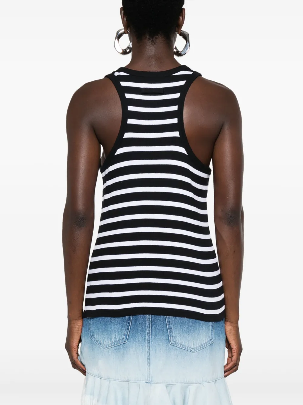 Jean Paul Gaultier Gestreepte tanktop Zwart