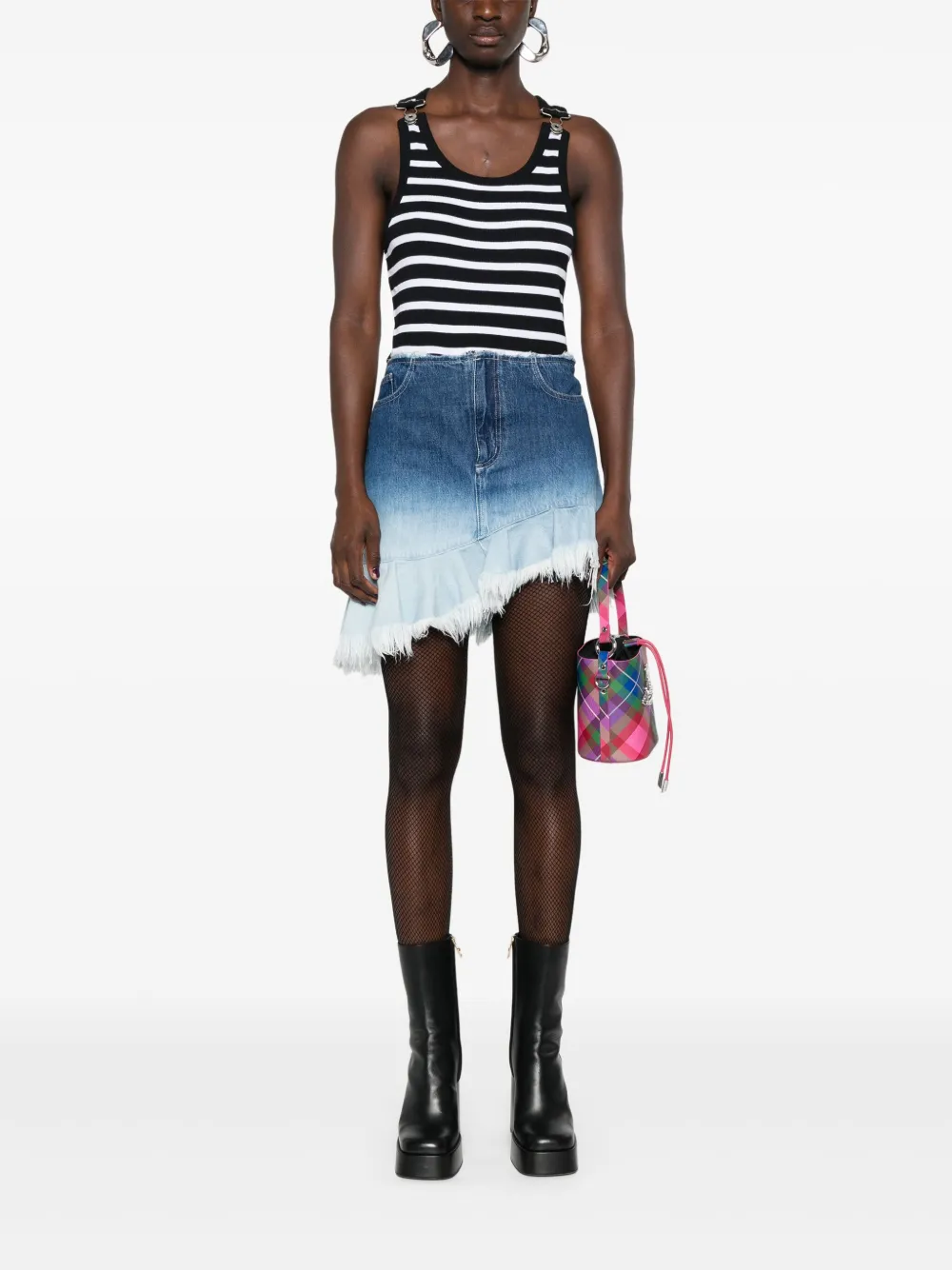 Jean Paul Gaultier Gestreepte tanktop Zwart