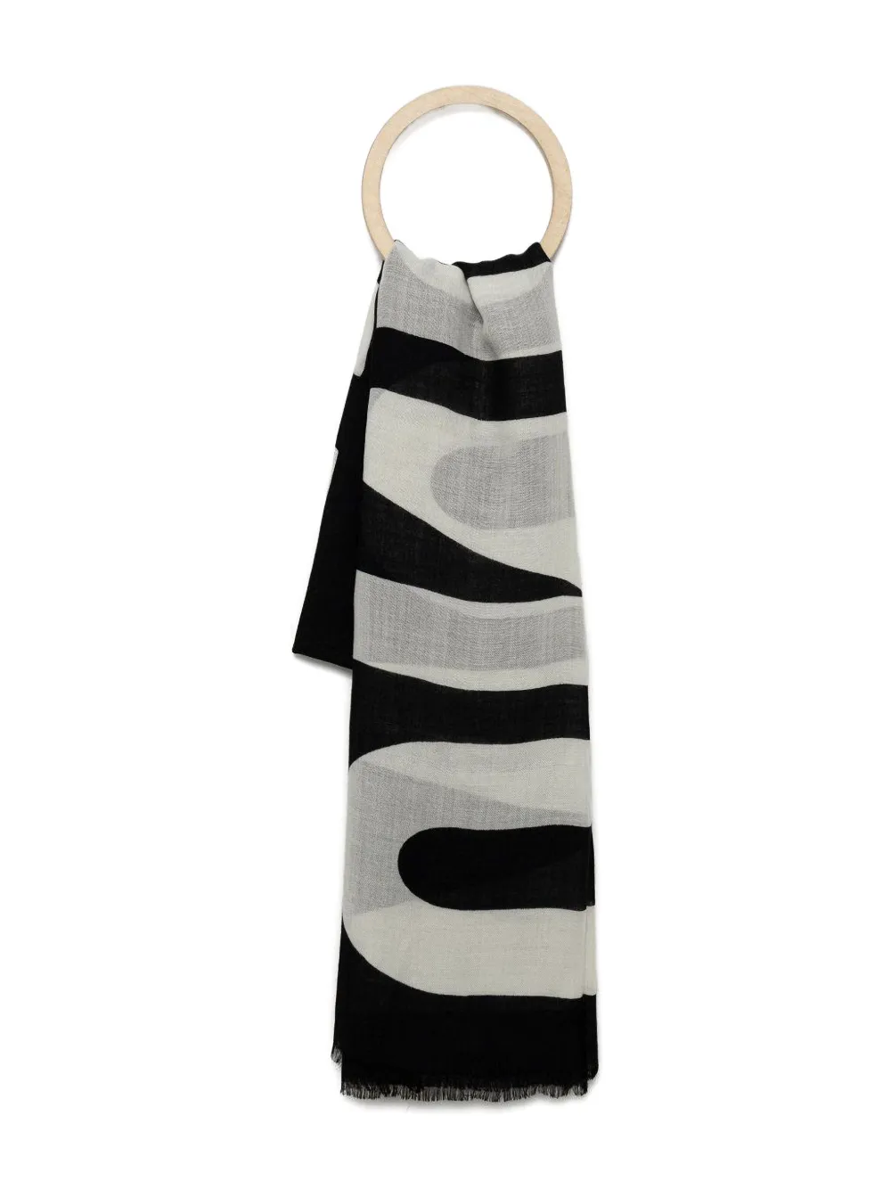 Moschino Sjaal met logo - Zwart