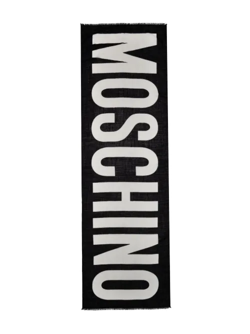 Moschino écharpe à logo - Noir - Moschino - Modalova