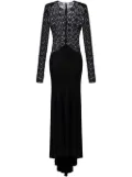 Elisabetta Franchi embroidered tulle dress - Black
