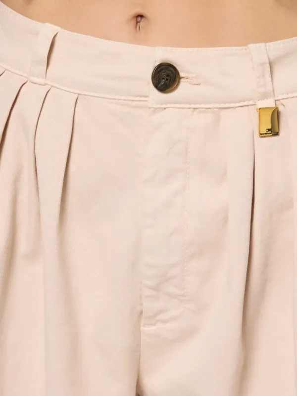 Elisabetta Franchi ワイドパンツ | ニュートラル | FARFETCH JP
