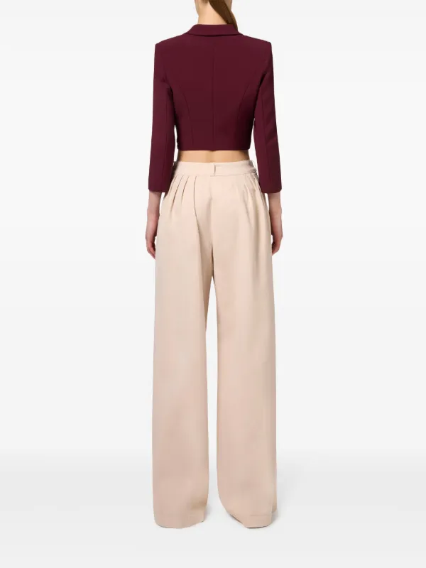 Elisabetta Franchi ワイドパンツ | ニュートラル | FARFETCH JP