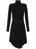 Elisabetta Franchi rhinestone-embellished draped dress - Black