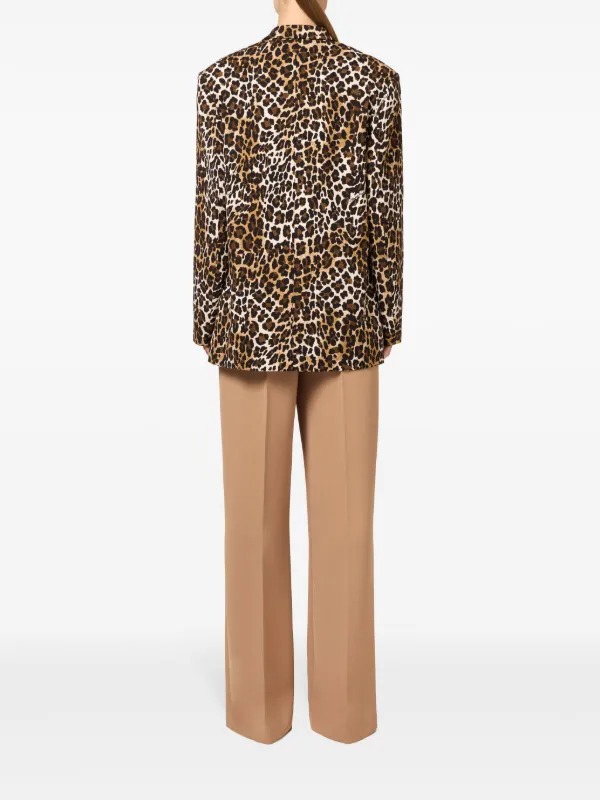 Elisabetta Franchi leopard-print Blazer | Brown | FARFETCH JO