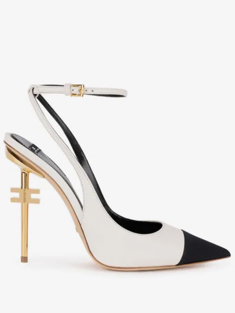 Elisabetta Franchi 105mm two-tone leather pumps