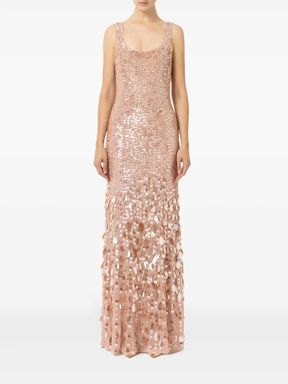 Elisabetta Franchi sequin-embellished dress - Roze