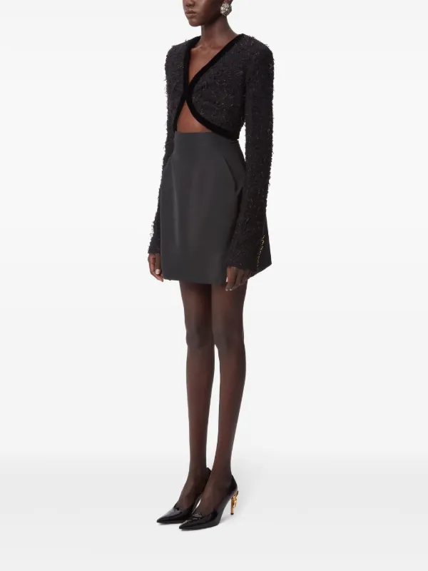 Nina Ricci Taffeta High-Waisted Mini Skirt | Black | FARFETCH