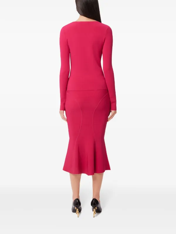 Nina Ricci Cutline Mermaid Peplum Skirt | Red | FARFETCH