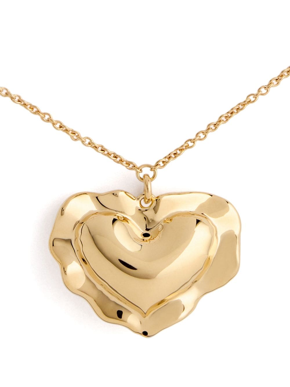 Shop Nina Ricci Cushion Heart Necklace In Gold