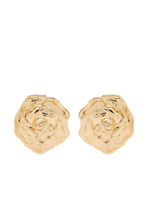 Nina Ricci Rose flower-shaped gold-tone earrings Women