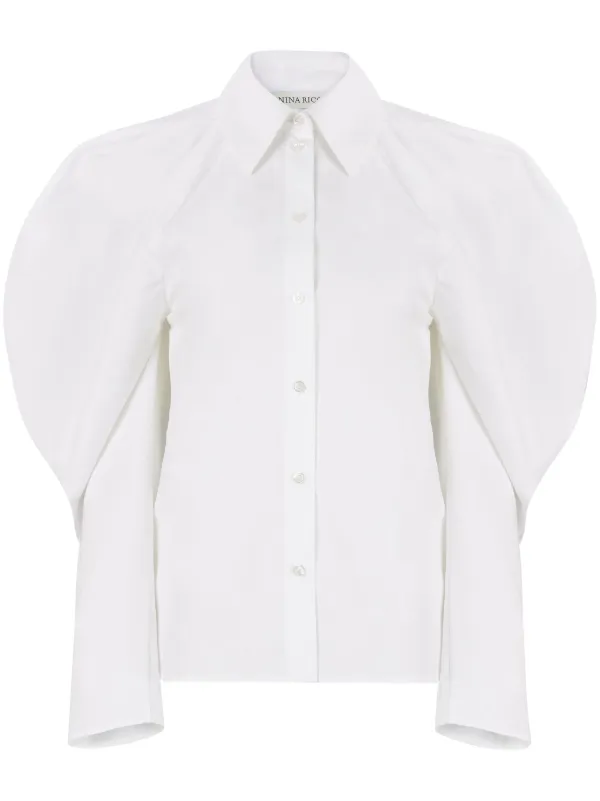 Nina Ricci Bow Detailed Shirt | White | FARFETCH IN 
