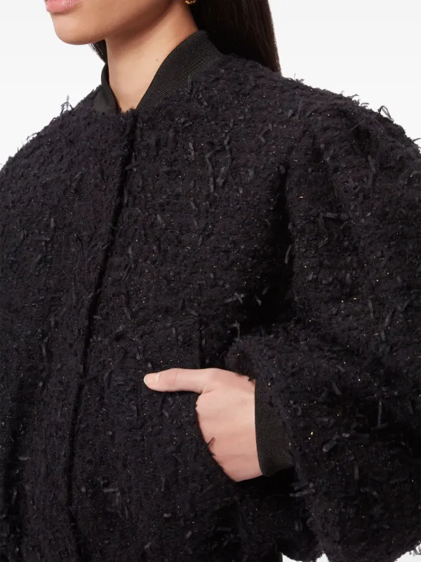 NINA RICCI クロップド　ボンバージャケット　ブルー Nina Ricci クロップド ボンバージャケット | ブラック