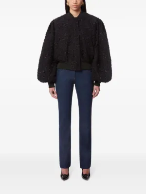NINA RICCI クロップド　ボンバージャケット　ブルー Nina Ricci Jackets for Women Online – Farfetch