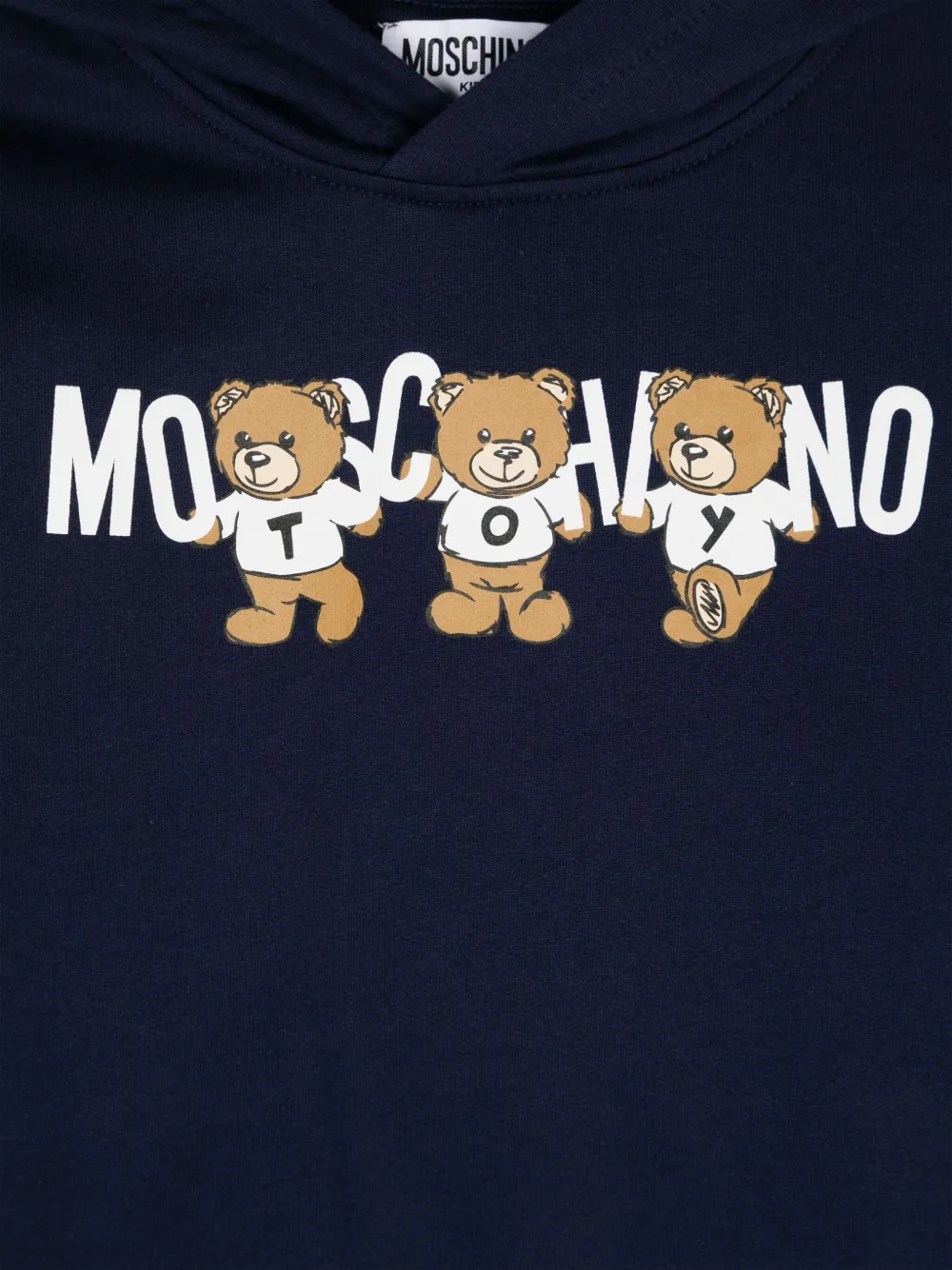 Moschino Kids Hoodie met teddybeerprint Blauw