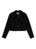 Moschino Kids peak-lapels cropped jacket - Black