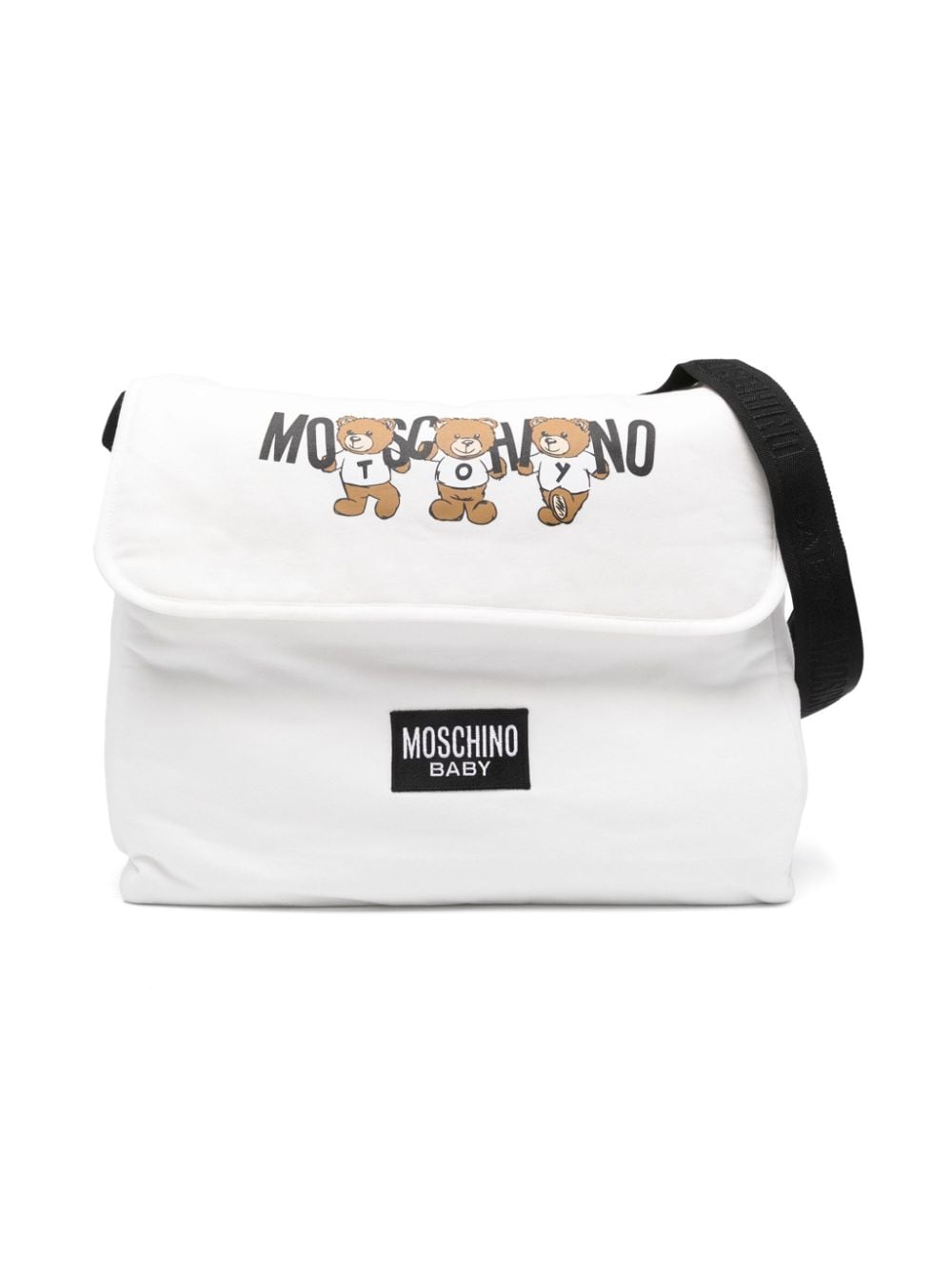 Moschino Teddy Bear-print Changing Mat And Bag Set In White