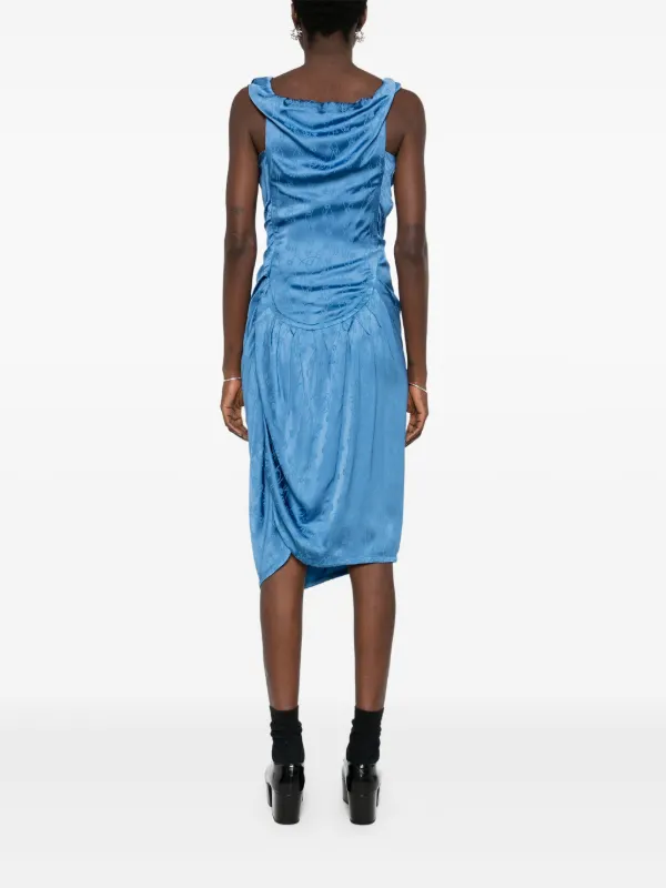 VIVIENNE WESTWOOD スカート Satin midi skirt971154 Gathered satin midi skirt in black - Vivienne Westwood