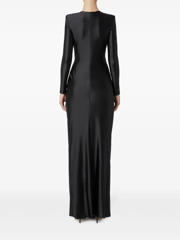 Elisabetta Franchi knot-detail Gown | Black | FARFETCH AO