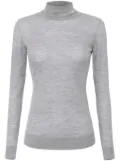 Elisabetta Franchi roll neck semi-sheer jumper - Grey