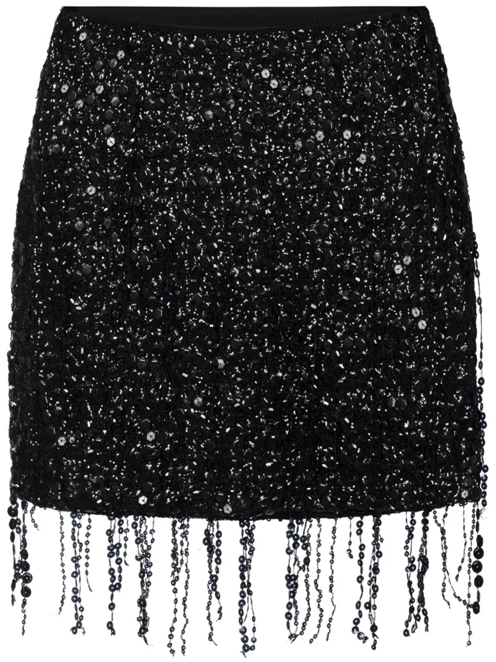 Elisabetta Franchi Mini-rok verfraaid met pailletten Zwart