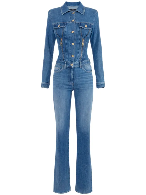 ワンピース ELISABETTA FRANCHI Strapless jumpsuit with waist belt Blu 23973140_54605536_600.jpg