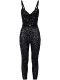 Elisabetta Franchi sequin-embellished jumpsuit - Black