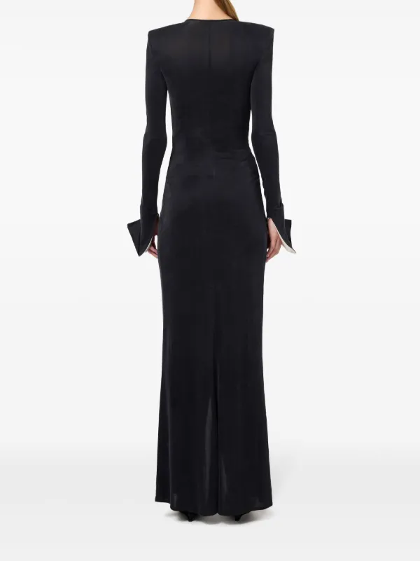 【ELISABETTA FRANCHI】ボウ ポプリン ドレス Elisabetta Franchi oversized-bow Gown | Black | FARFETCH JO