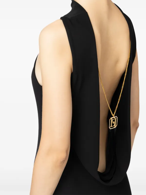 Elisabetta Franchi Red Carpet necklace-detail Jersey Dress