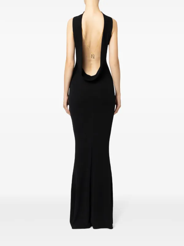Elisabetta Franchi Red Carpet necklace-detail Jersey Dress