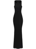 Elisabetta Franchi Red Carpet necklace-detail jersey dress - Black