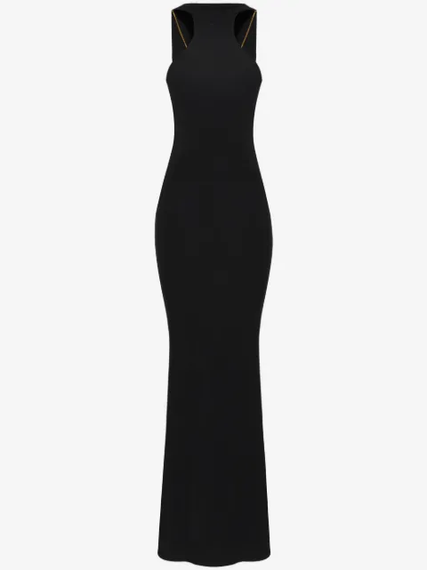 Elisabetta Franchi Red Carpet necklace-detail jersey dress