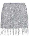 Elisabetta Franchi sequin-embellished mini skirt - Silver