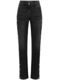 Elisabetta Franchi button-embellished jeans - Black