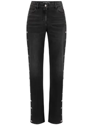 デニム・ジーパン ELISABETTA FRANCHI STRAIGHT-LEG JEANS IN DENIM Women's Denim Jeans and Jackets outlet by Elisabetta Franchi
